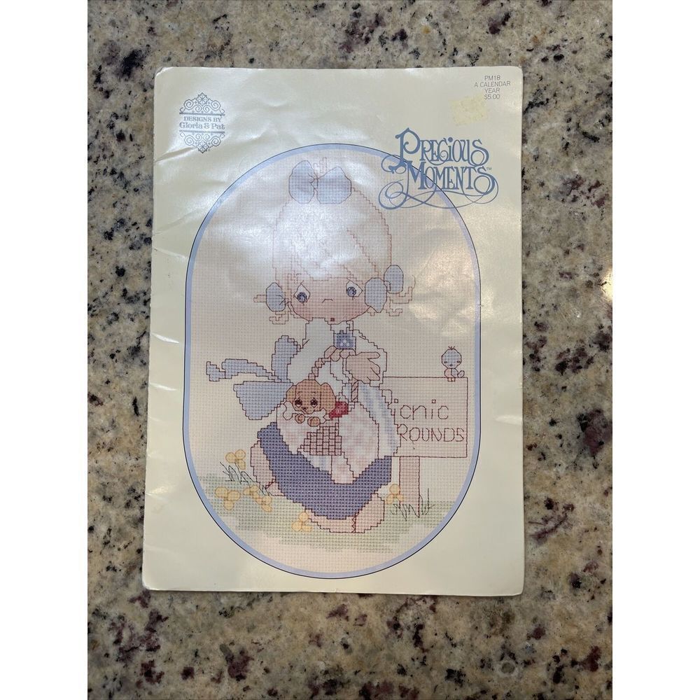 Precious Moments Cross Stitch Pattern Book PM-18 A Calendar Year 1987